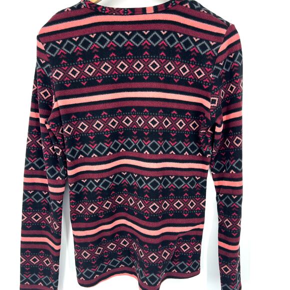Cuddl Duds Fleece Stretch Pullover Aztec Print Size M - Picture 3 of 7